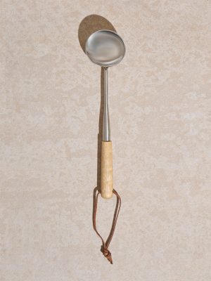 Westside Home Silver Ladle with Wooden Handle