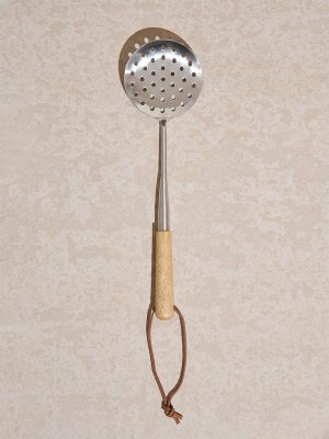 Westside Home Silver Skimmer with Wooden Handle