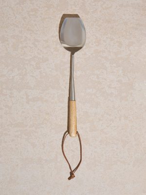 Westside Home Silver Spatula with Wooden Handle