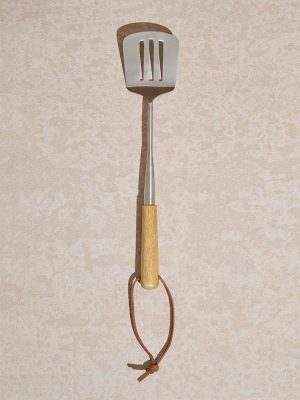 Westside Home Silver Turner with Wooden Handle