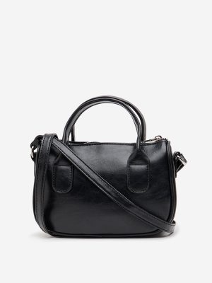 Westside Black Textured Sling Bag