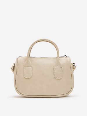 Westside Beige Textured Sling Bag