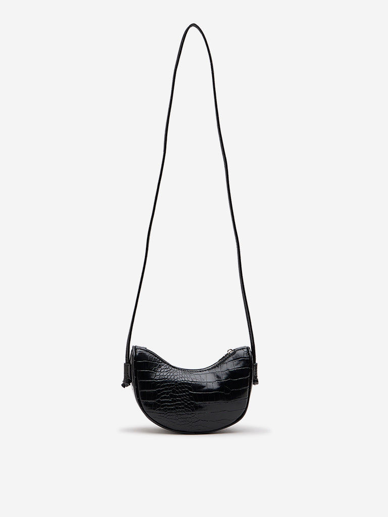 Westside Black Reptilian Design Sling Bag - Image 2