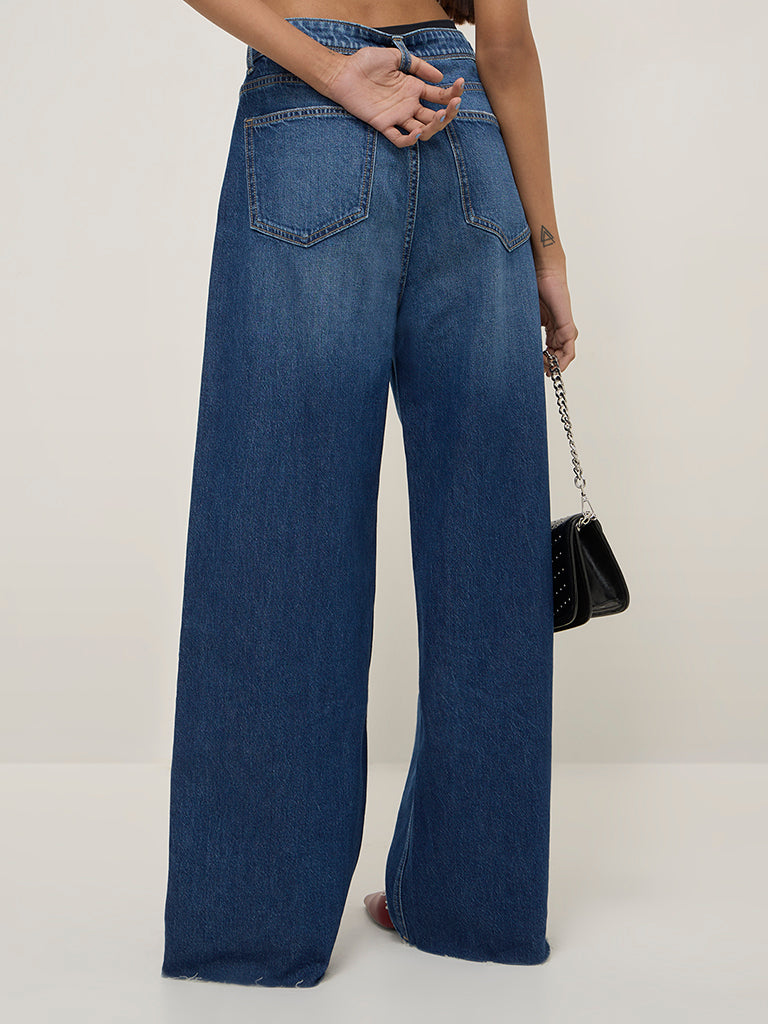 Nuon Blue Straight-Fit High-Rise Jeans - Image 4