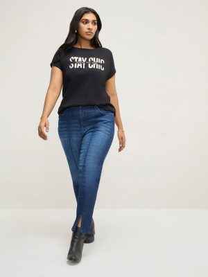 Gia Blue Slim-Fit High-Rise Jeans