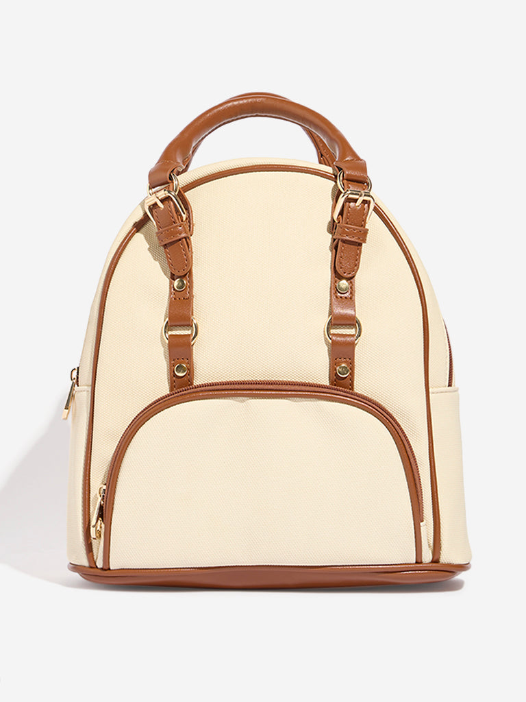 Westside Beige Belted Bagpack