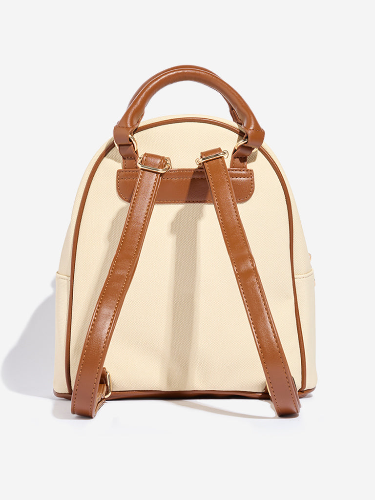 Westside Beige Belted Bagpack - Image 2