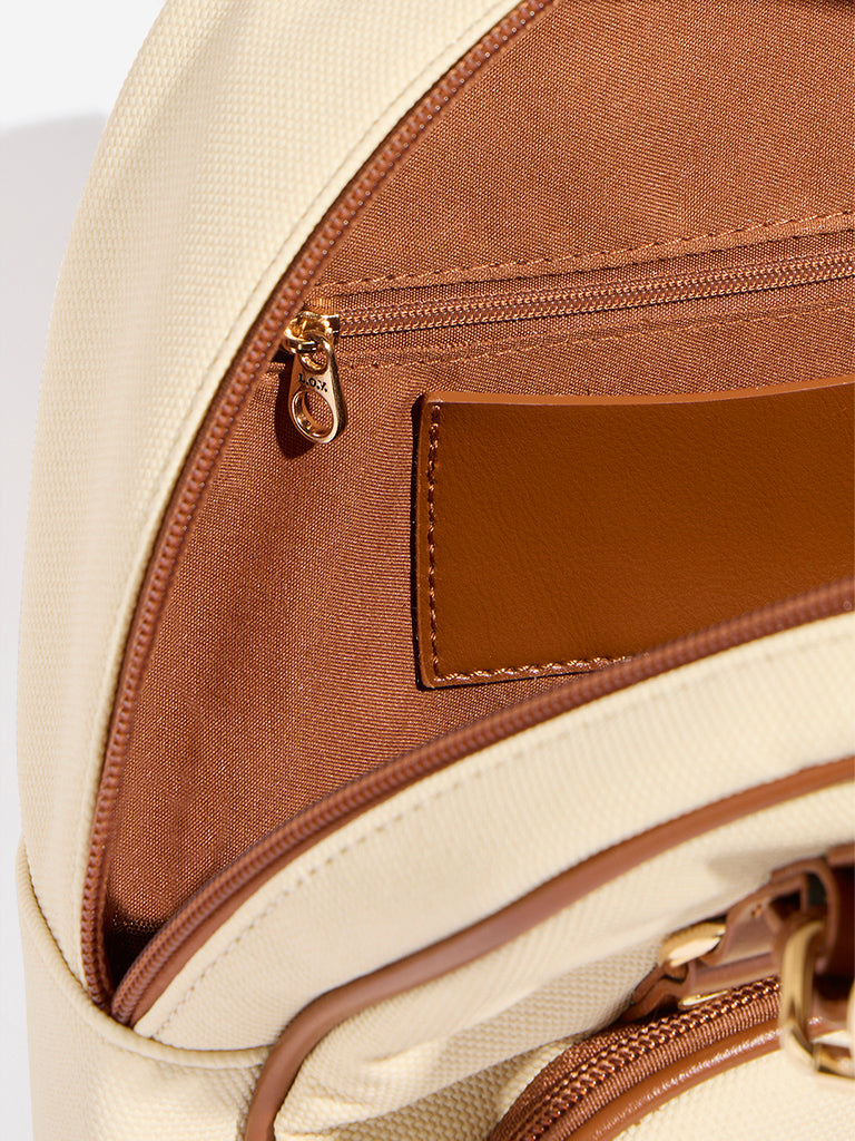 Westside Beige Belted Bagpack - Image 3