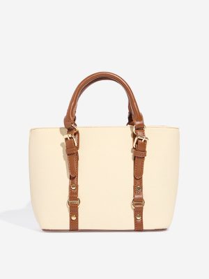 Westside Beige Belted Handbag