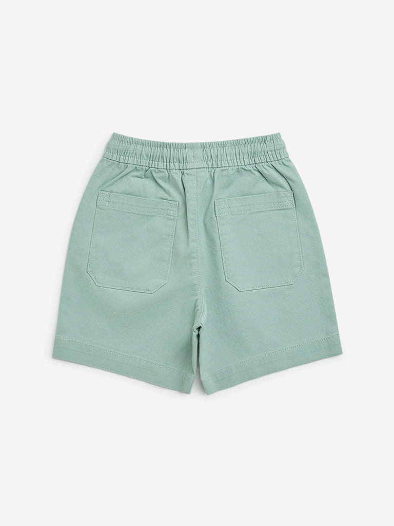 HOP Kids Sage Mid-Rise Cotton-Blend Shorts - Image 3