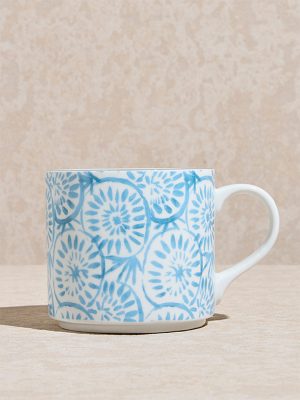 Westside Home Blue Printed Mug