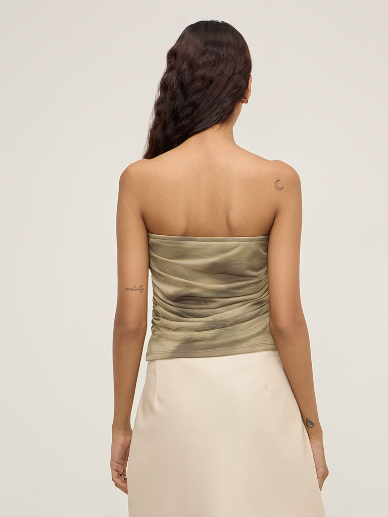 Nuon Sage Tie-Dye Design Tube Top - Image 4