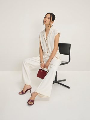 Wardrobe Beige Pinstripe Shirt