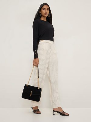 Wardrobe Off-White Pinstriped High-Rise Trousers