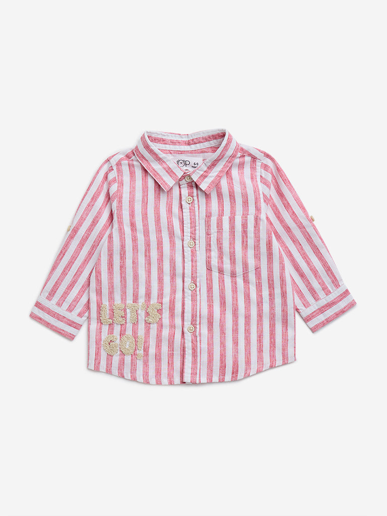 HOP Baby Red Striped Shirt