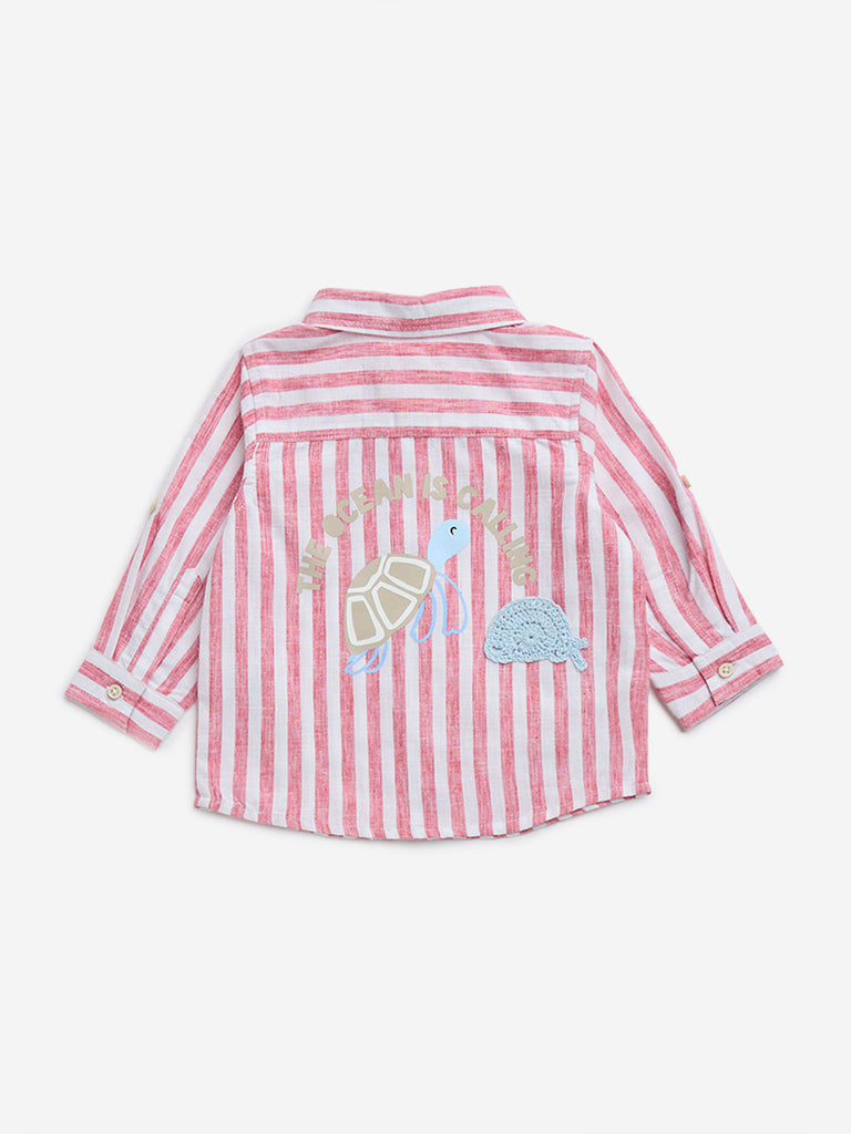 HOP Baby Red Striped Shirt - Image 2
