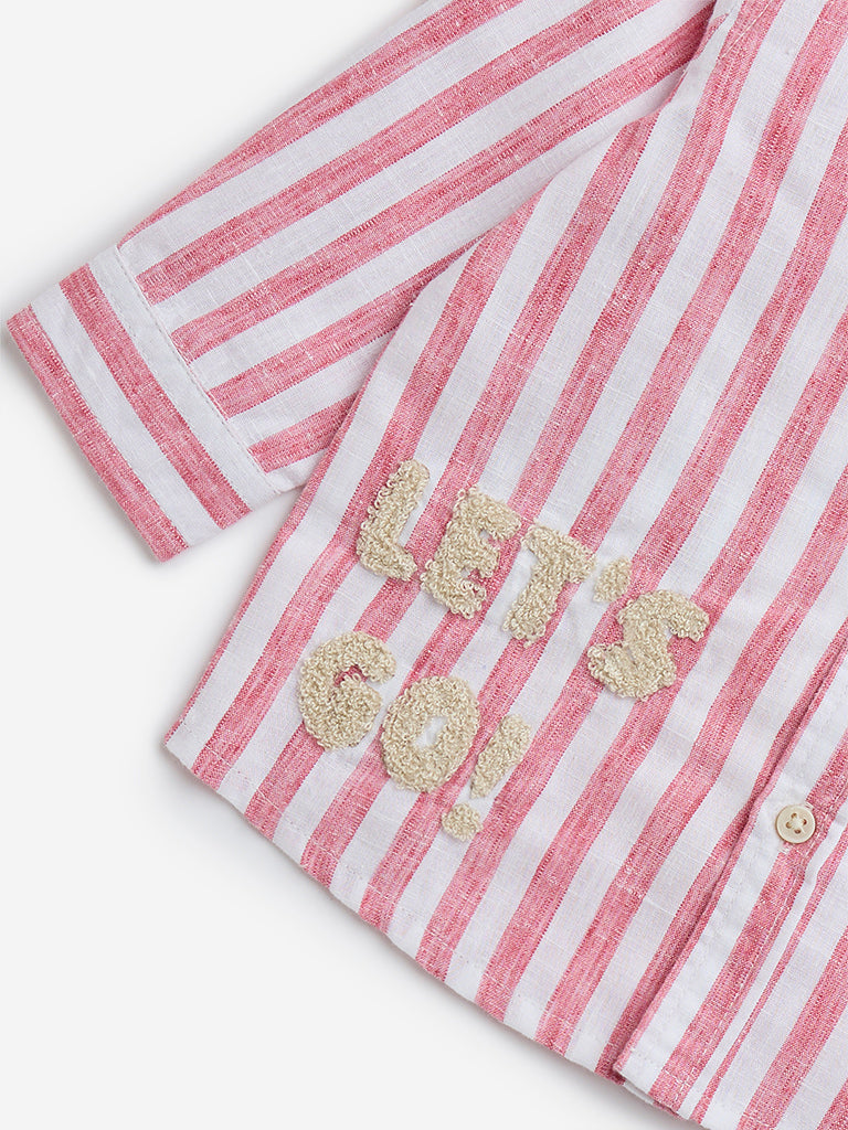 HOP Baby Red Striped Shirt - Image 3