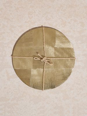 Westside Home Gold Self -Checkered Trivet