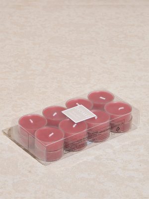 Westside Home Red Acrylic Tealight Candles (Set of 16)