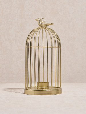 Westside Home Gold Bird Cage Candle Holder - Large