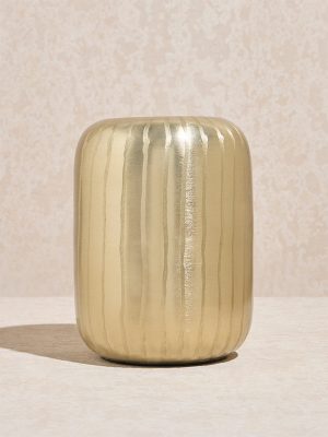 Westside Home Gold Ribbed Vase - Large