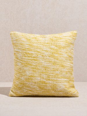 Westside Home Yellow Woven-Textured Cushion Cover