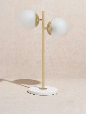 Westside Home Gold Moon Glass Table Lamp