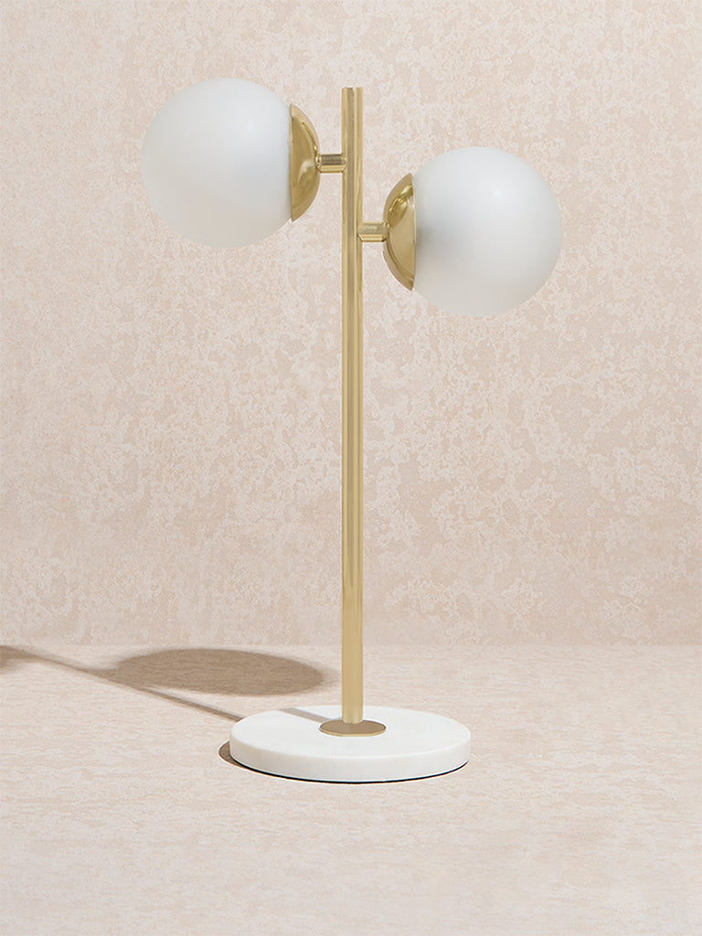 Westside Home Gold Moon Glass Table Lamp