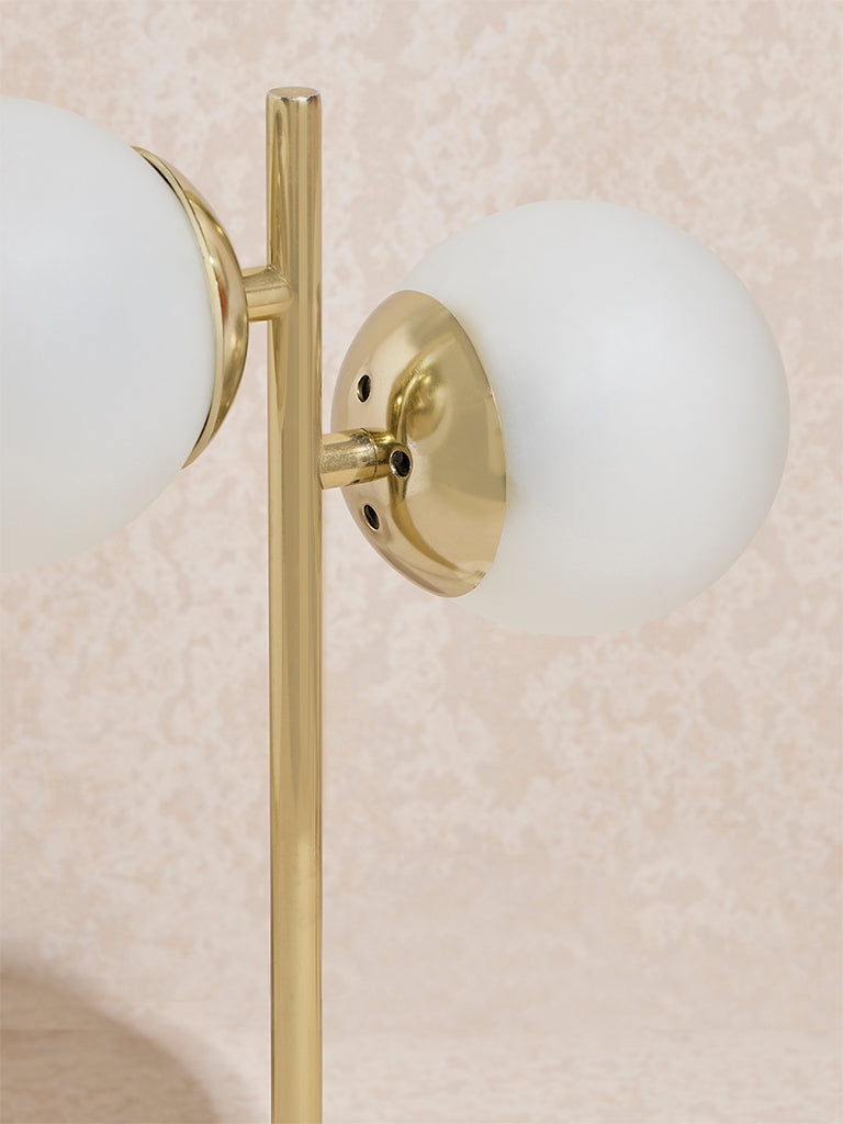 Westside Home Gold Moon Glass Table Lamp - Image 3