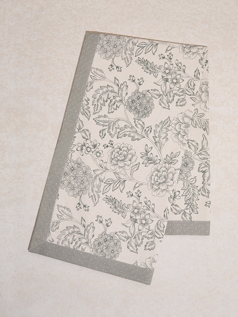 Westside Home Olive Floral Printed Table Cloth - Image 2