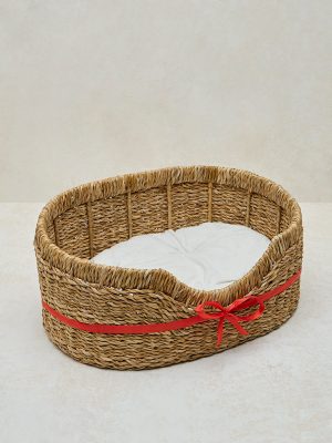 Westside Home Beige Seagrass Pet Bed - Small