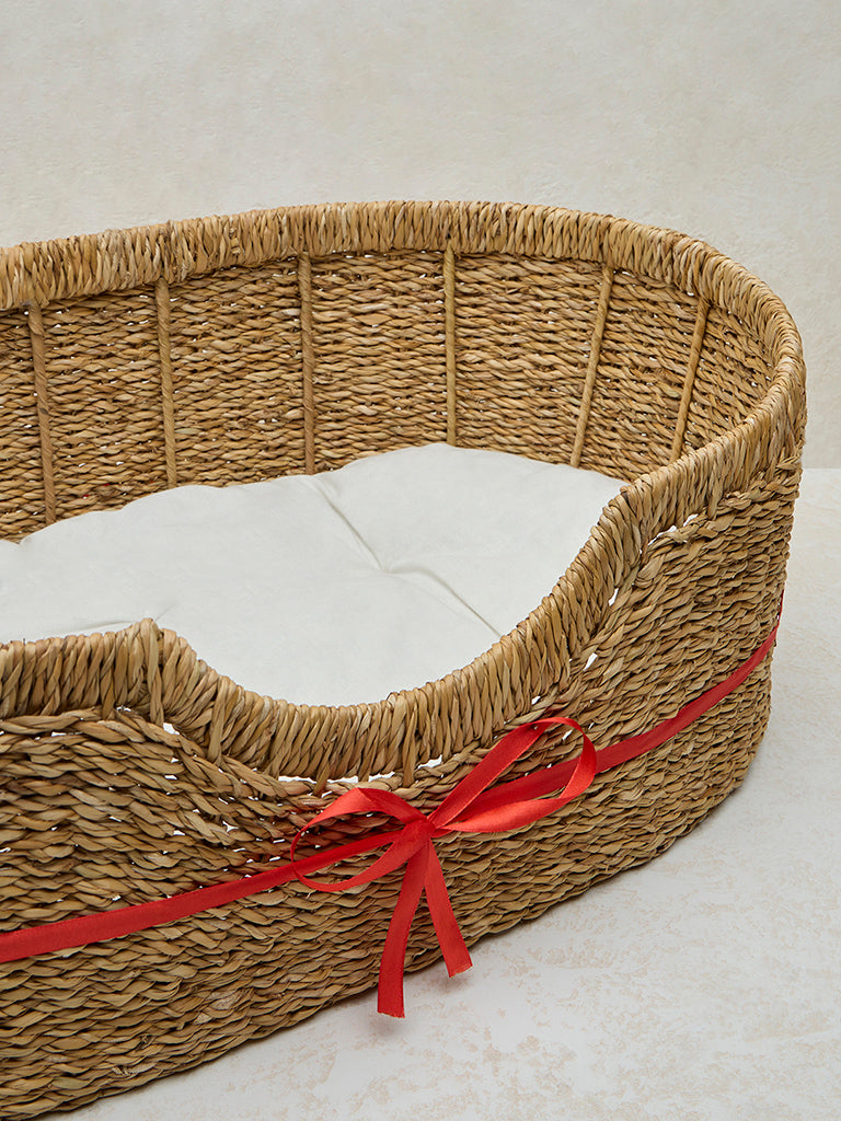 Westside Home Beige Seagrass Pet Bed - Large - Image 3