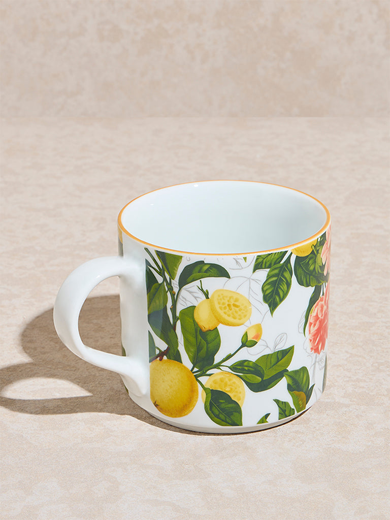 Westside Home Yellow Lemon Printed Straight Mug - Image 2
