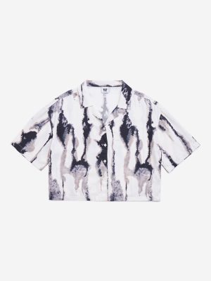 Y&F Kids White Abstract Design Shirt