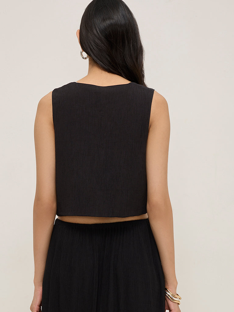 LOV Black Knot-Detailed Textured Top - Image 5