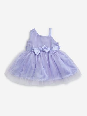 HOP Baby Lilac Bow-Detailed Party Dress