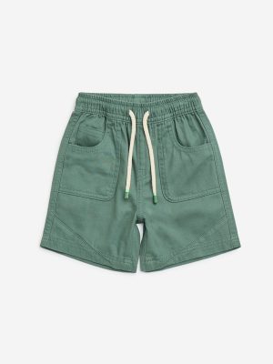 HOP Kids Sage Mid-Rise Cotton Shorts