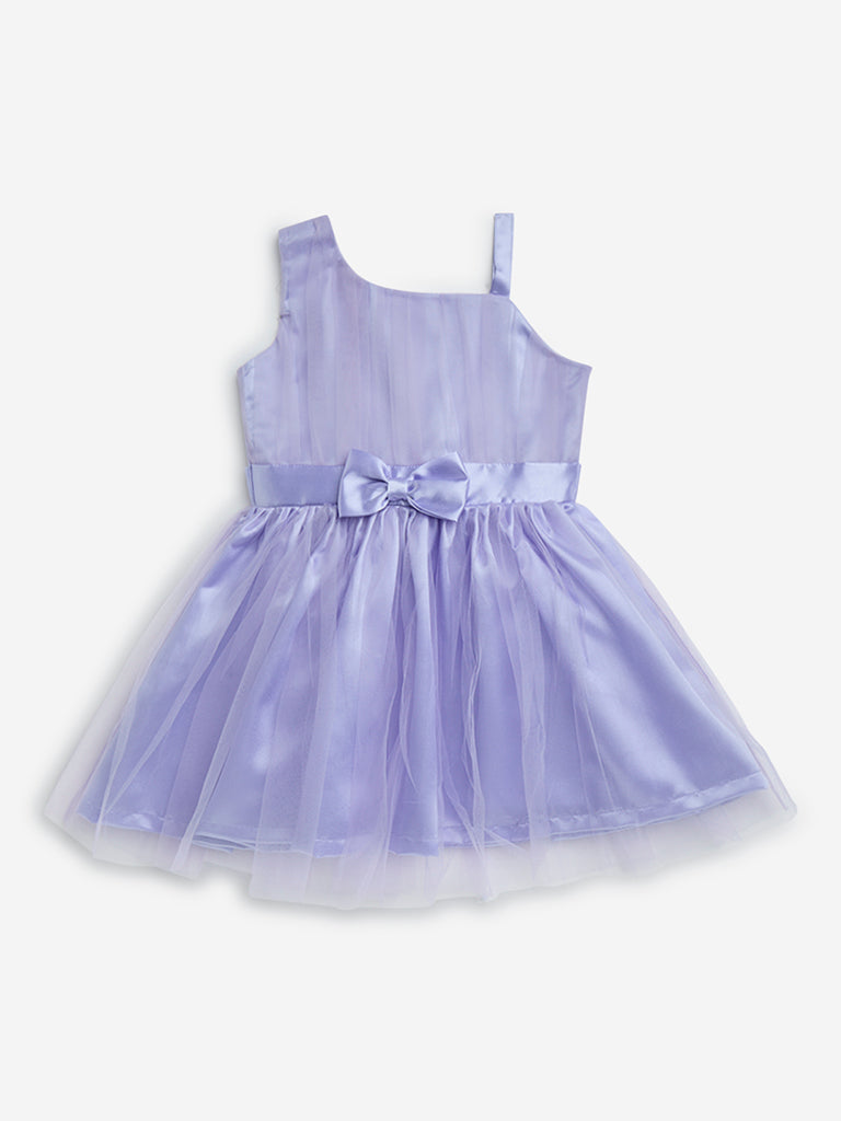 HOP Kids Lilac Bow-Detailed Party Dress