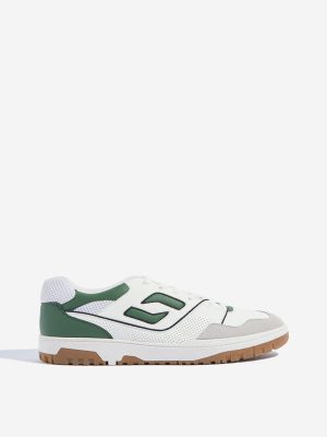 SOLEPLAY Green Colour-Block Sneakers