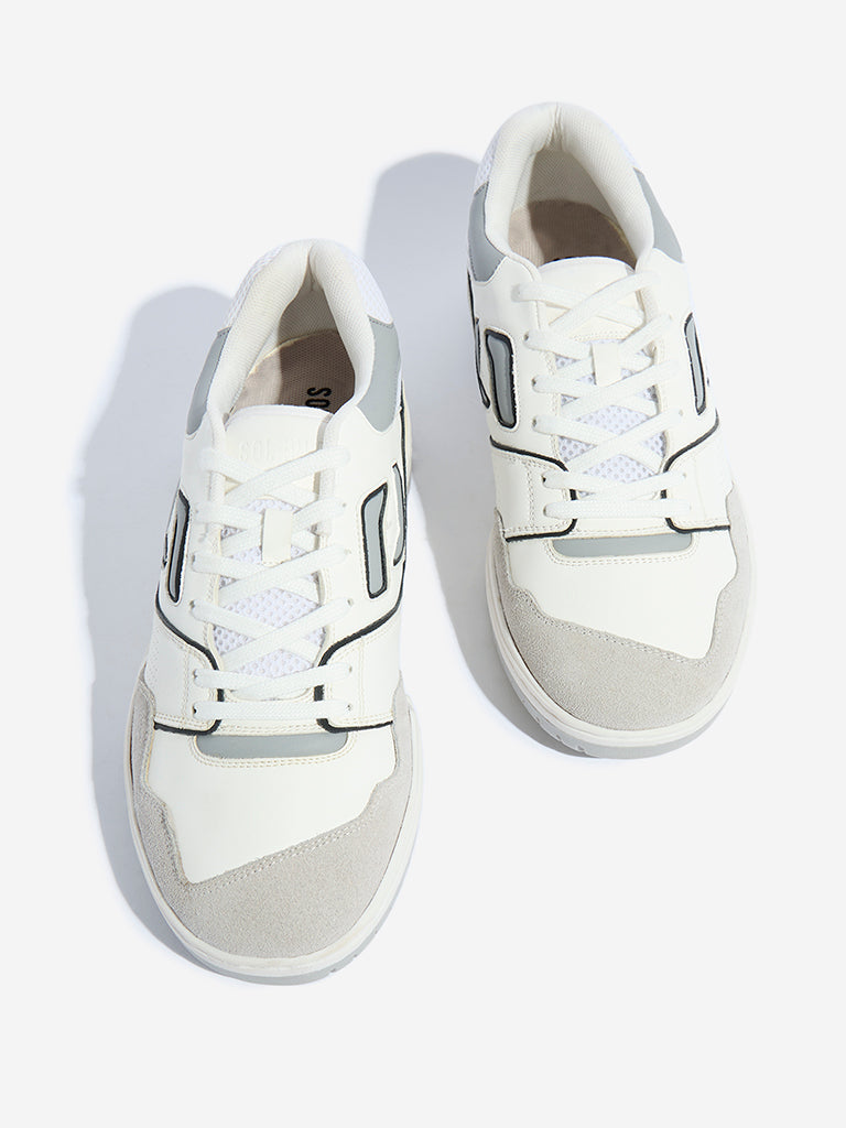 SOLEPLAY Grey Lace Up Sneakers - Image 3
