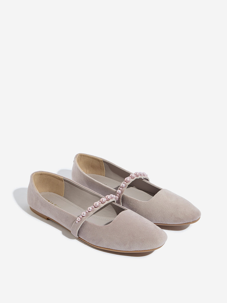 LUNA BLU Purple Faux-Suede Pearlescent Mary Jane Shoes - Image 2