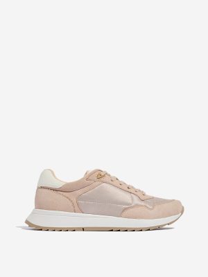 LUNA BLU Peach Lace-Up Sneakers