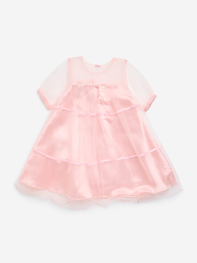 HOP Kids Pink Tiered Party Dress - Image 2