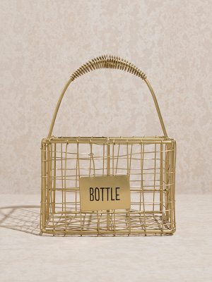 Westside Home Gold Wired Bottle Holder
