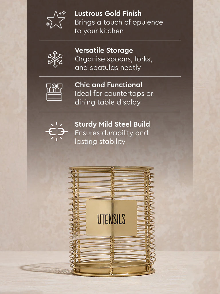 Westside Home Gold Utensil Holder - Image 4