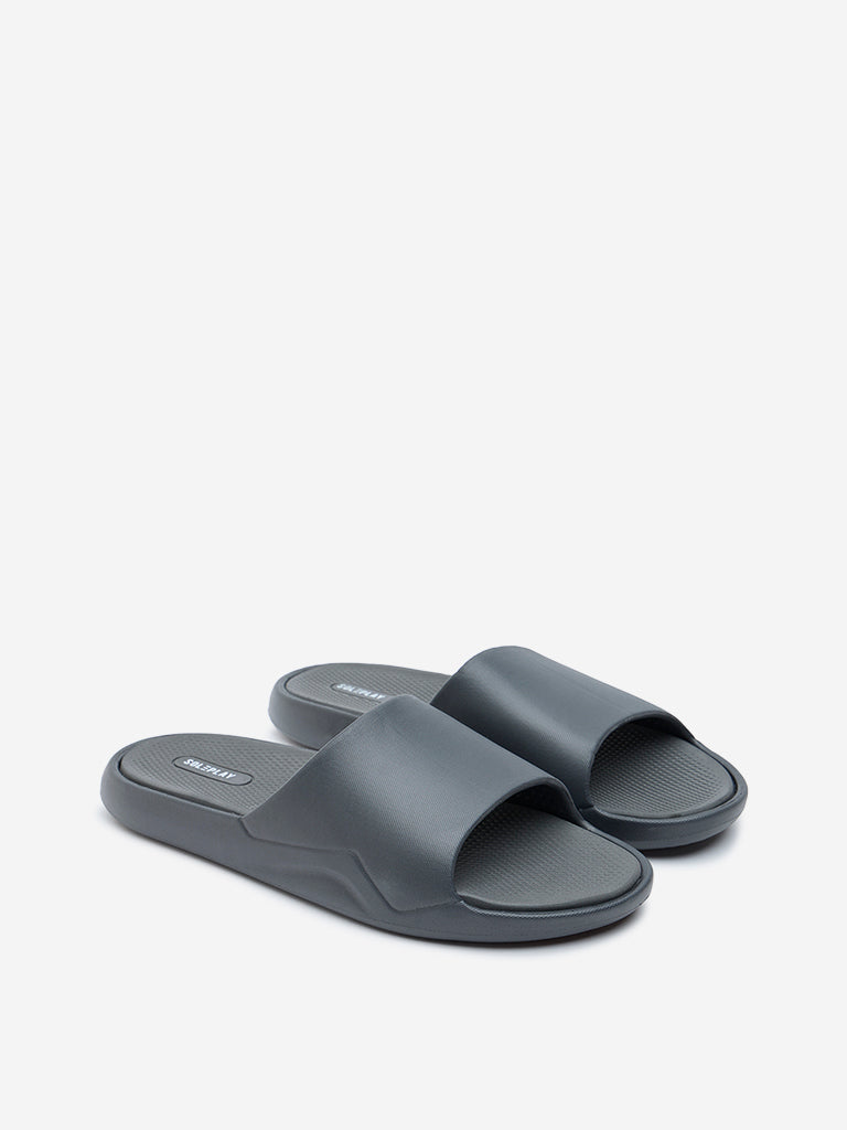 SOLEPLAY Grey Pool Slides - Image 2