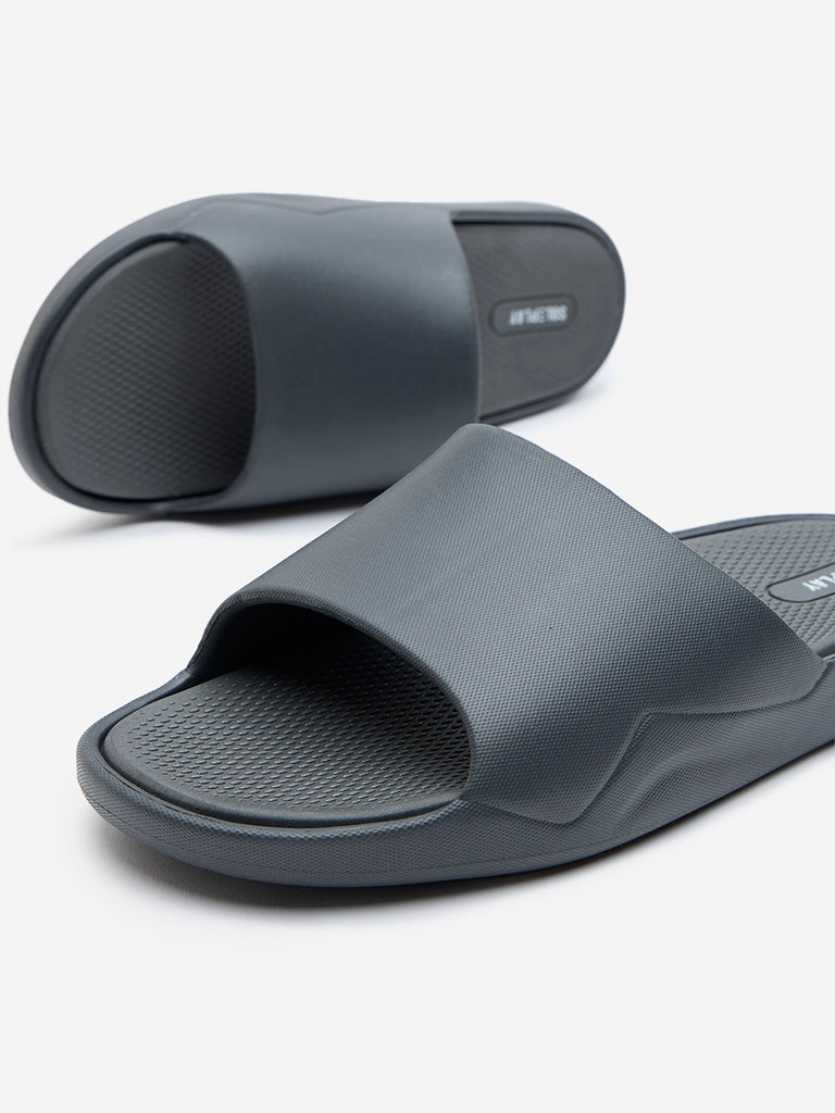 SOLEPLAY Grey Pool Slides - Image 3