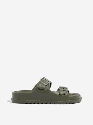 SOLEPLAY Olive Double Band Slip-On Sandals