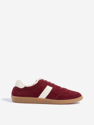 LUNA BLU Burgundy Lace Up Sneakers