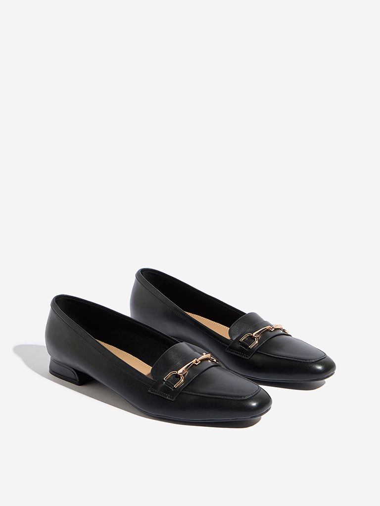LUNA BLU Black Metal-Detailed Loafers - Image 2